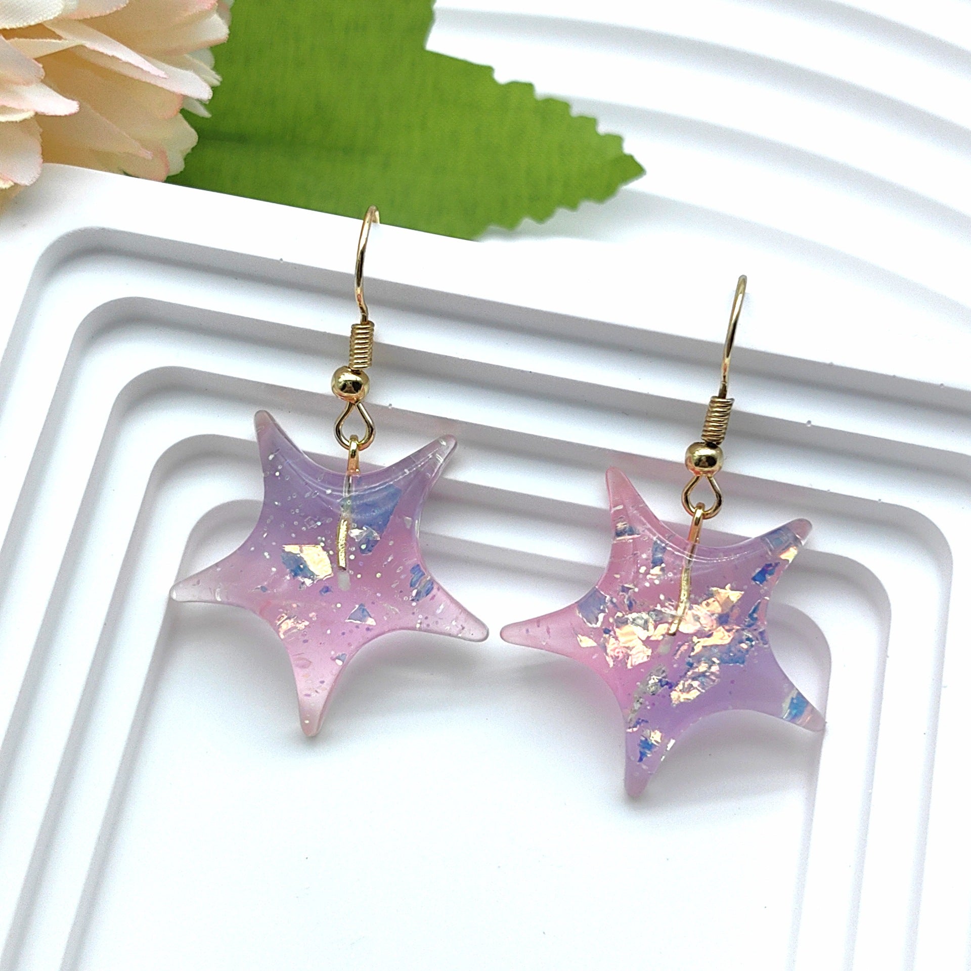 Wholesale Summer Resin Dolphin Fish Starfish Shell Earrings ACC-ES-Xizhao017