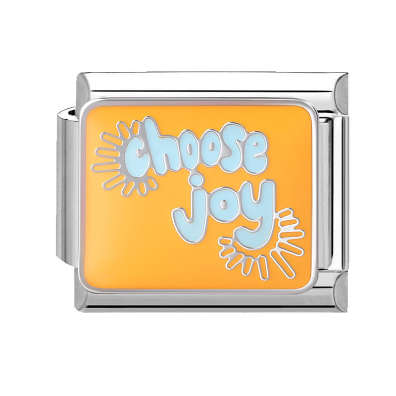 Wholesale Italian Charm Bracelet 9mm DIY Splicing Text Series Stainless Steel Composable Bracelet