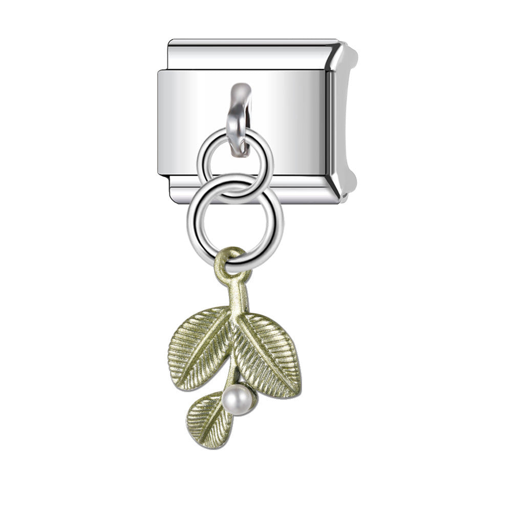 Wholesale  Italian Charm Bracelet 9mm DIY 9MM Single Section Creative Stainless Steel Composable Bracelet