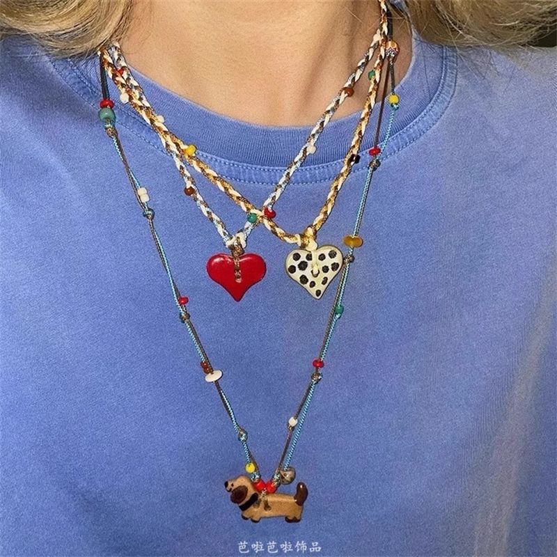 Wholesale Puppy Necklace Animal Pendant  Unique New Sweater Chain