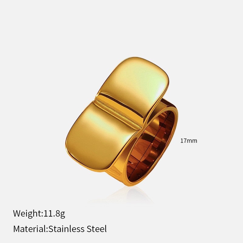 Wholesale  Retro Titanium Steel Ring  Irregular Closed Ring