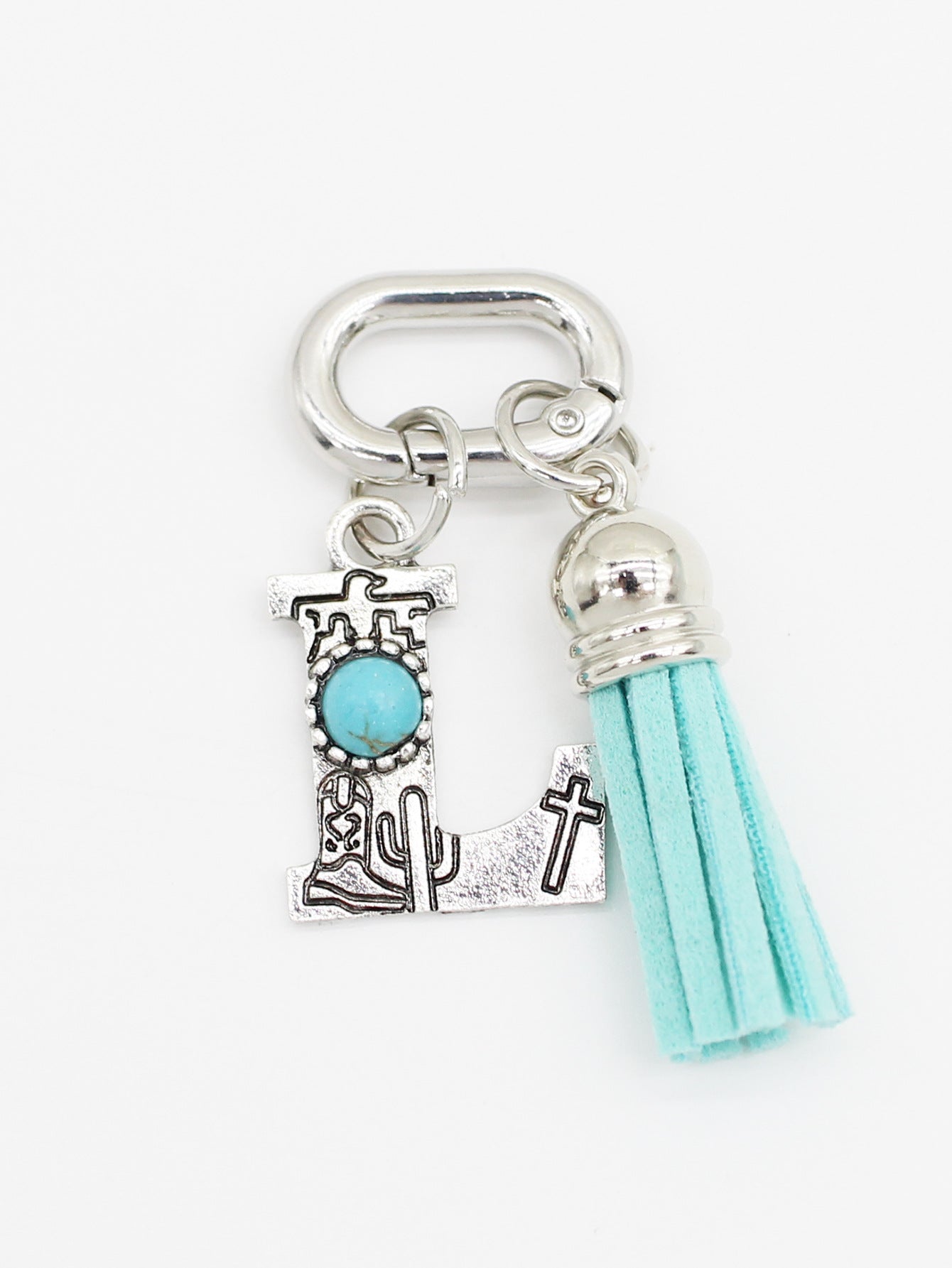 Wholesale New Ethnic Style Turquoise 26-Letter Tassel Shoe Bag Pendant Jewelry