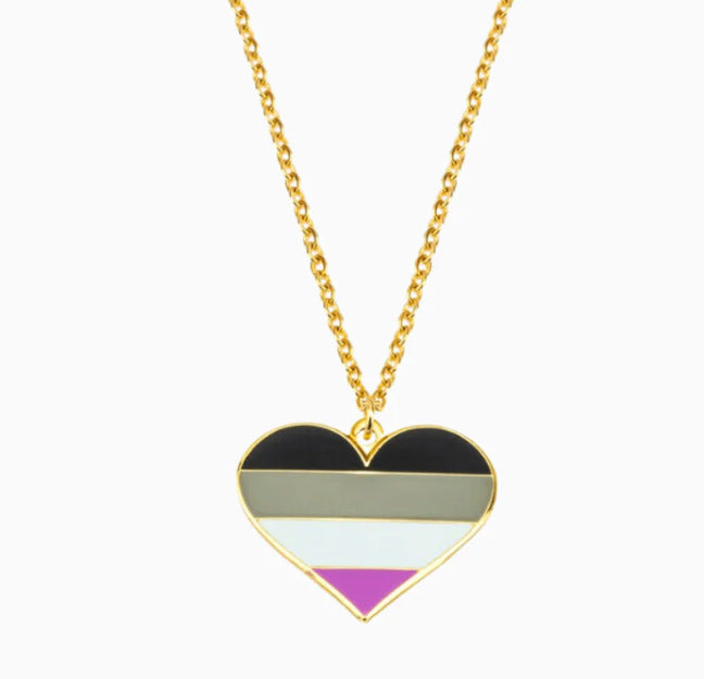 Wholesale Rainbow Color Heart Shaped Oil Drop Pendant Necklace ACC-NE-Zhey001