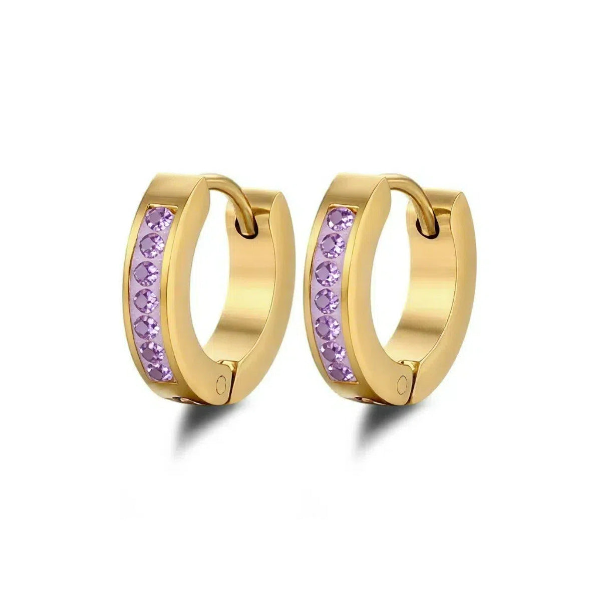 Wholesale 2PCS Titanium steel hoop earrings