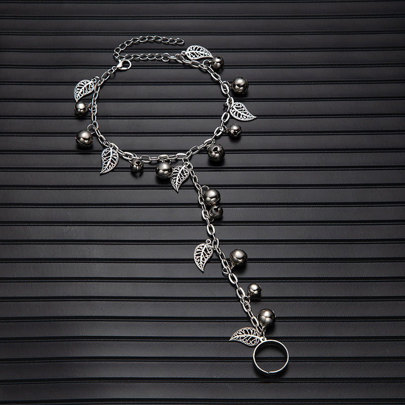 Wholesale Silver Tone Zi Xia Fairy Bell Bracelet Ring Set Classical Dance Ancient Style Chic Jewelry Accessory Gift