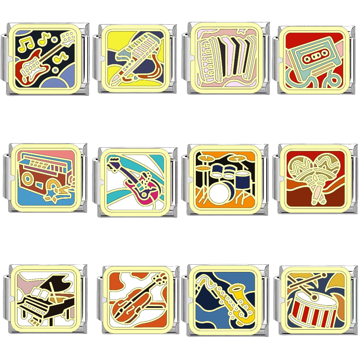 Wholesale Module DIY Watch Strap Piano Guitar Friends Niche Exquisite Ins Style Original Design DIY Module Bracelet