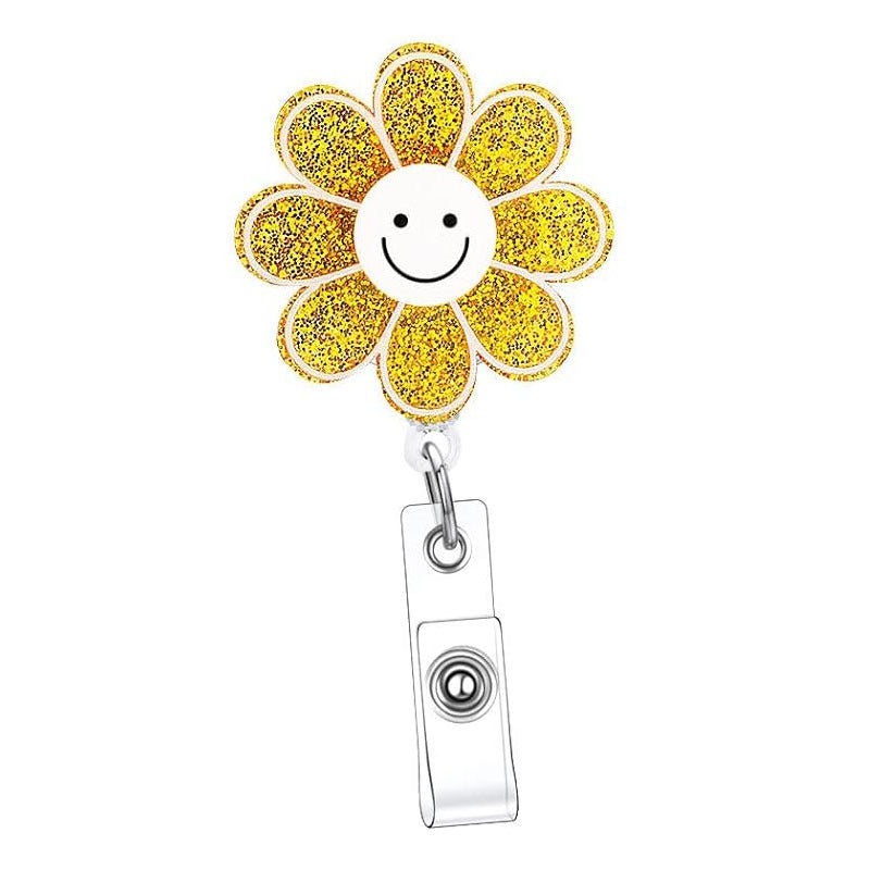 Wholesale Colorful Acrylic Printed Smiley Face Badge Scroll Keychains ACC-KC-XinDing002