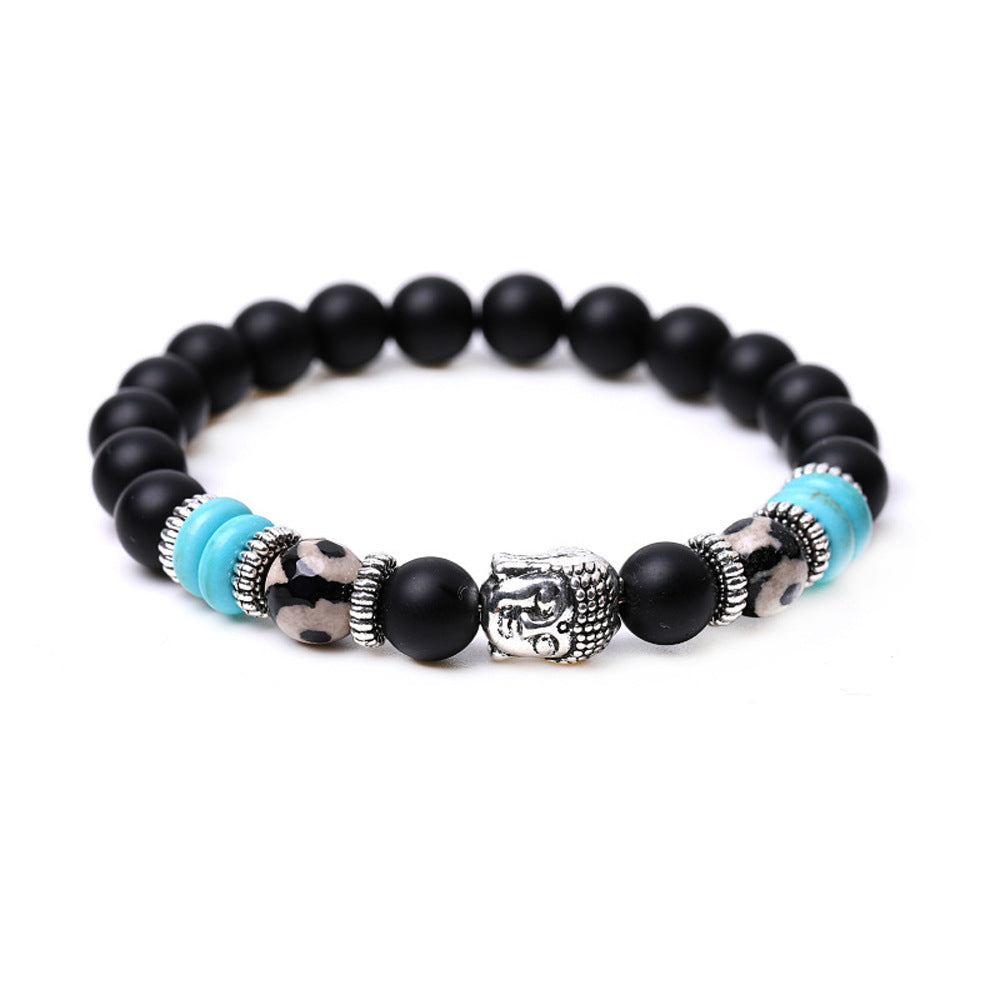 Wholesale Buddha Head Volcanic Stone Tiger Eye Stone Handmade Beaded Bracelet Miyuki Hand Made ACC-BT-ZhongH021