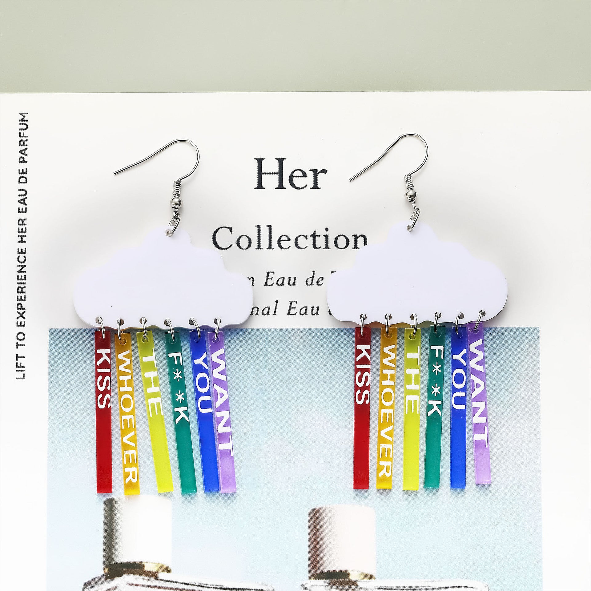 Wholesale Cloud Lightning English Earrings