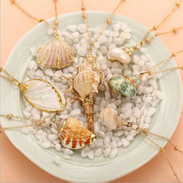 Wholesale Conch Bead Necklace Natural Shell  Beach Natural Necklace