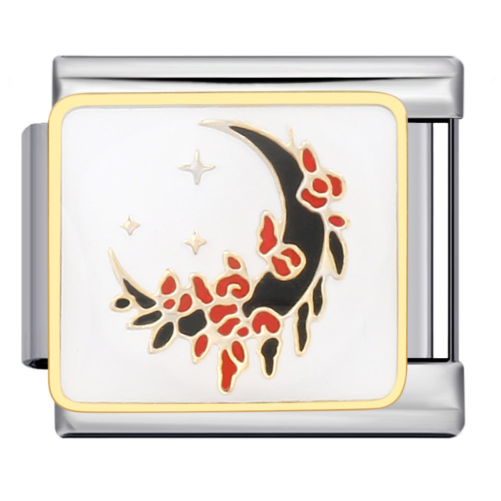 Wholesale 5pcs Italian Charm Bracelet 9mm DIY Splicing Cute Creative Stainless Steel Composable Bracelet