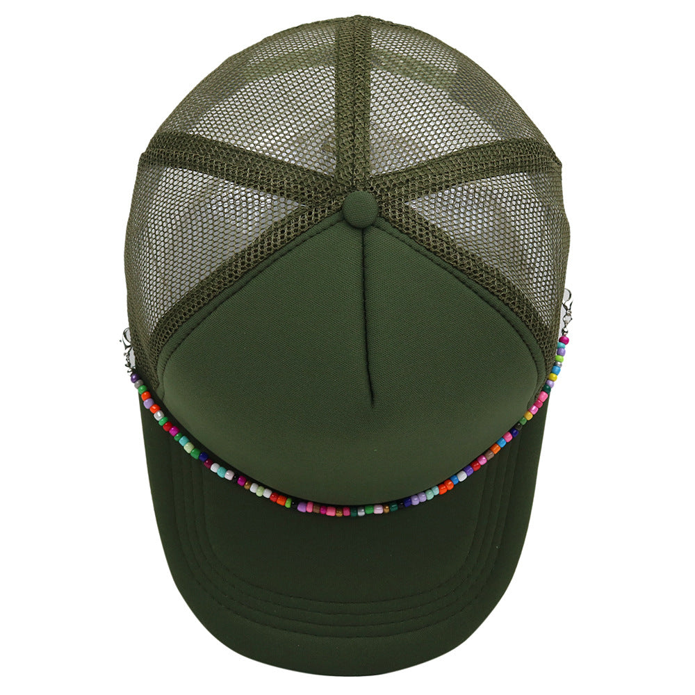Wholesale Colorful Chain Trucker Cap Mesh Cap Baseball Cap ACC-HT-HaiPu019
