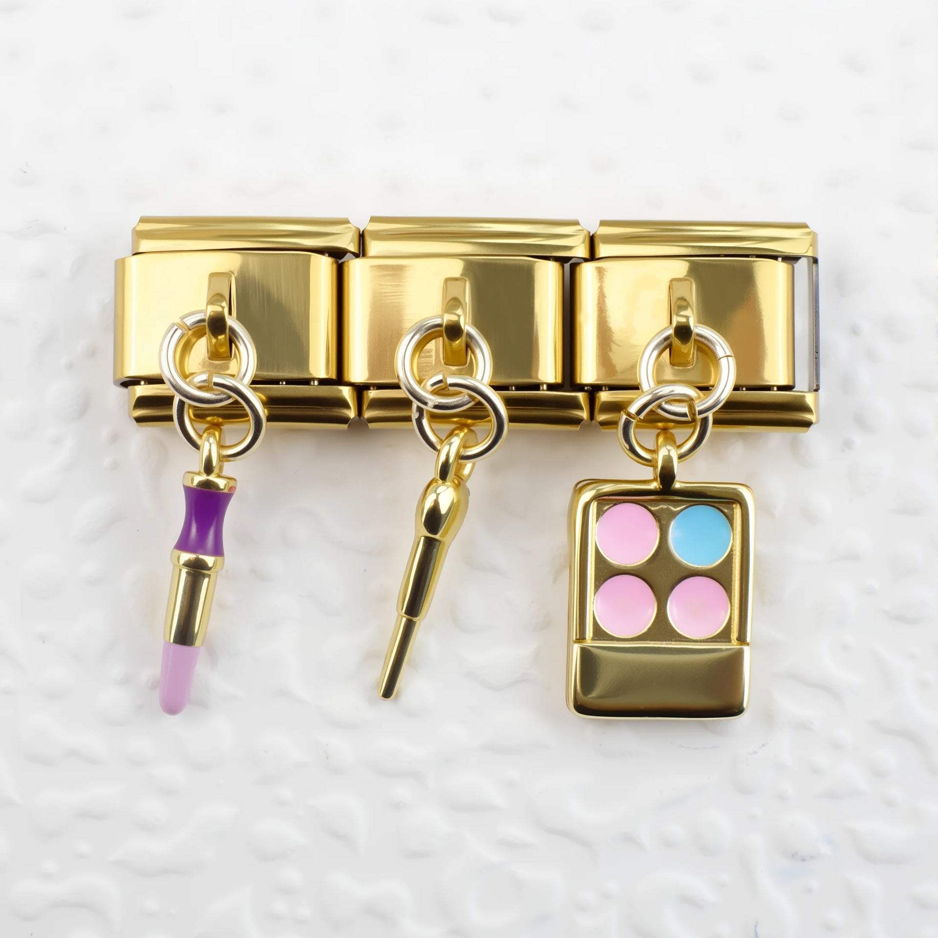 Wholesale 5pcs/pack Individual Sports &  Hobby Charms Single Section Creative Stainless Steel Composable Bracelet