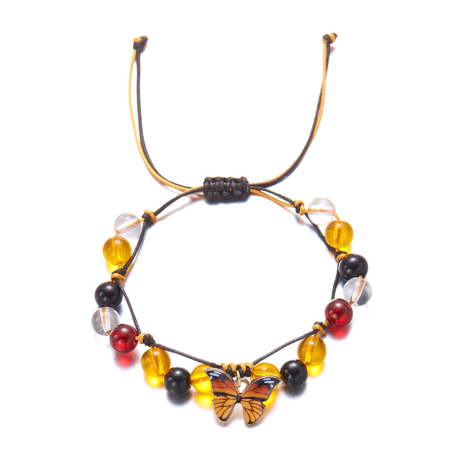 Wholesale  butterfly painting oil bracelet color crystal temperament bracelet