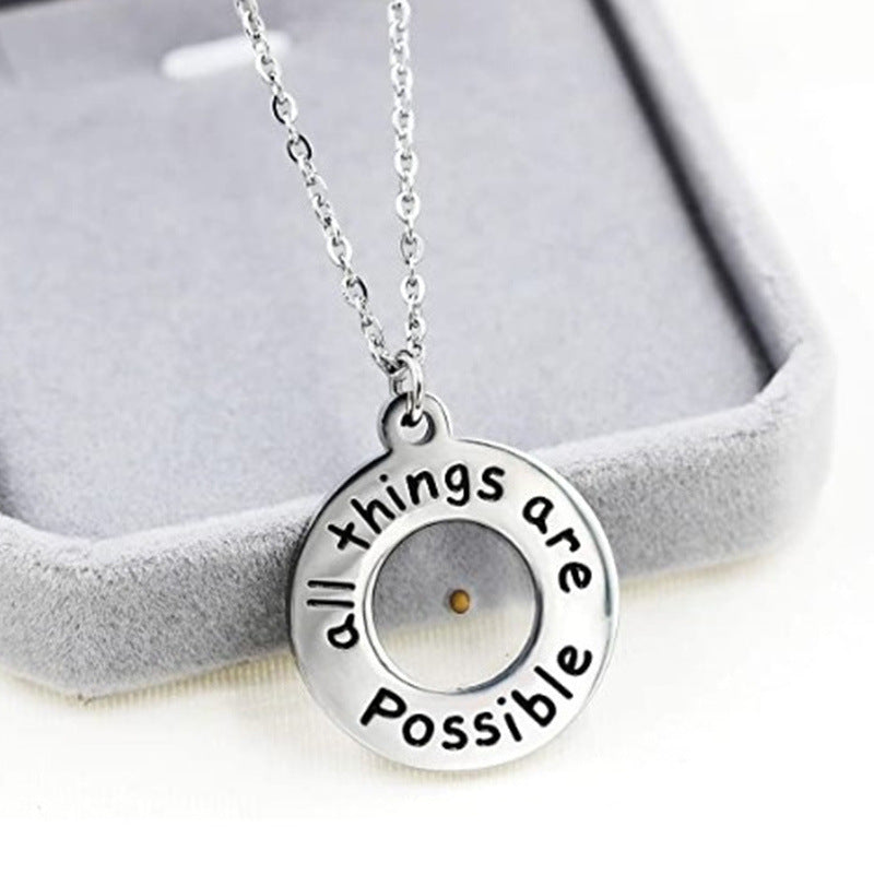 Wholesale Mustard Seed Pendant Necklace