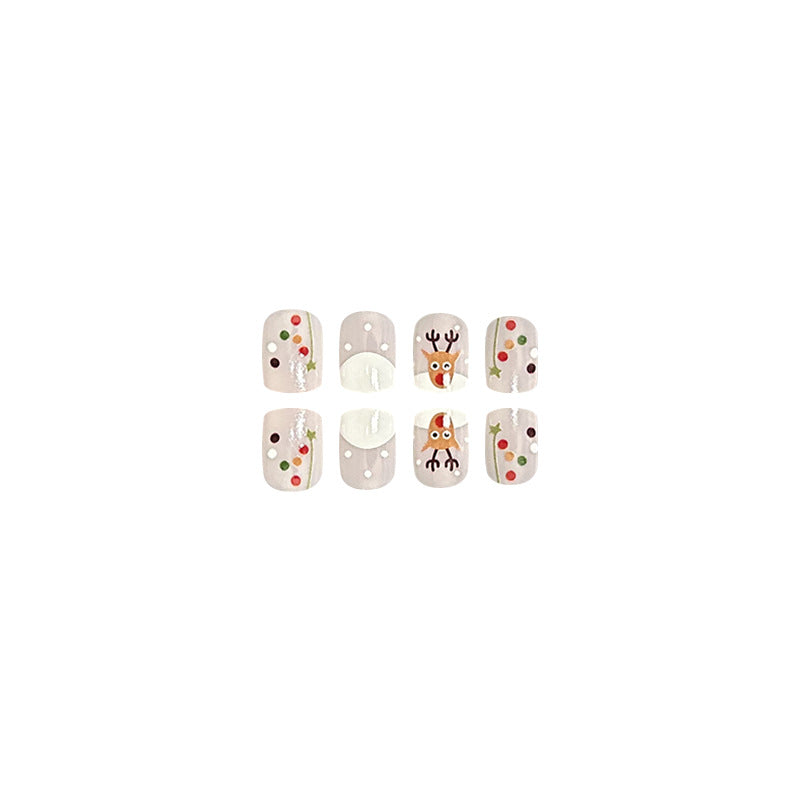 Wholesale 24 Pieces/box Christmas Press-on Nails Kits Nail Stickers ACC-NS-FengLi004