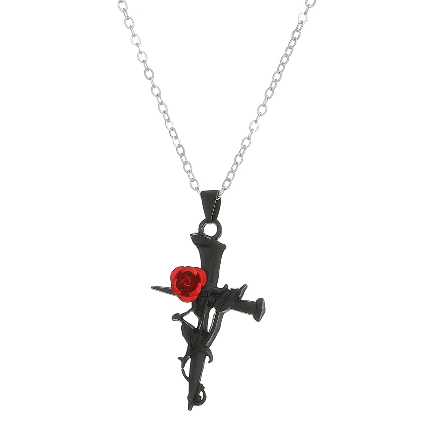 Wholesale Love Rose Necklace  Flower Heart-shaped Clavicle Chain