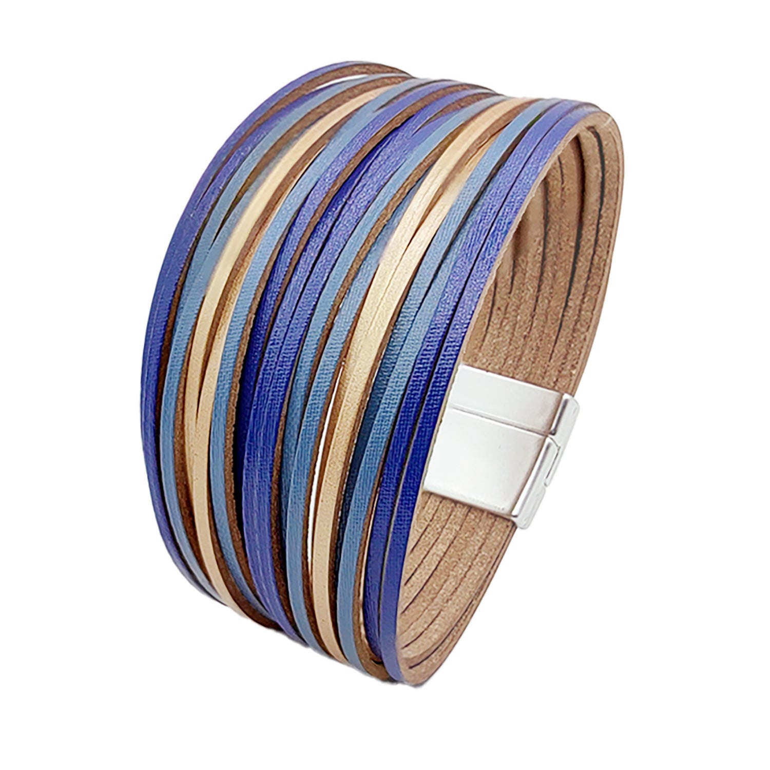 Wholesale Gradient Leather Cord Mixed Color Leather Bracelet ACC-BT-Shangy005