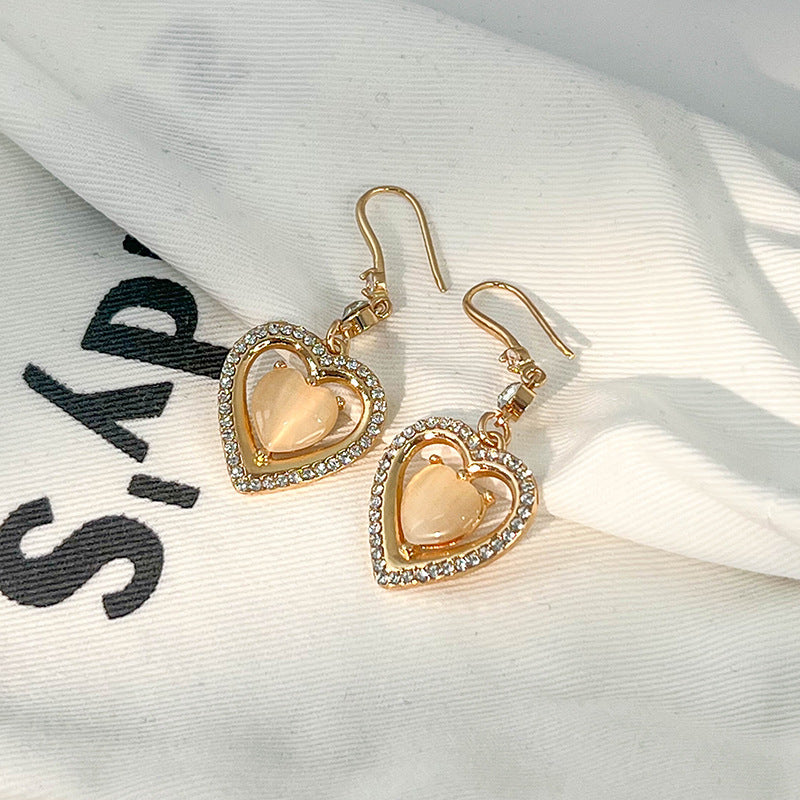 Wholesale Light Luxury Heart Diamond Earrings ACC-ES-XiaoCheng013