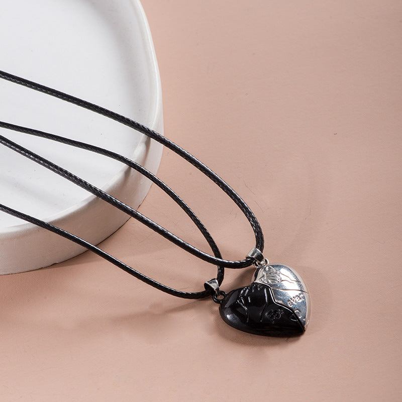 Wholesale  two-piece love couple necklace magnet love necklace