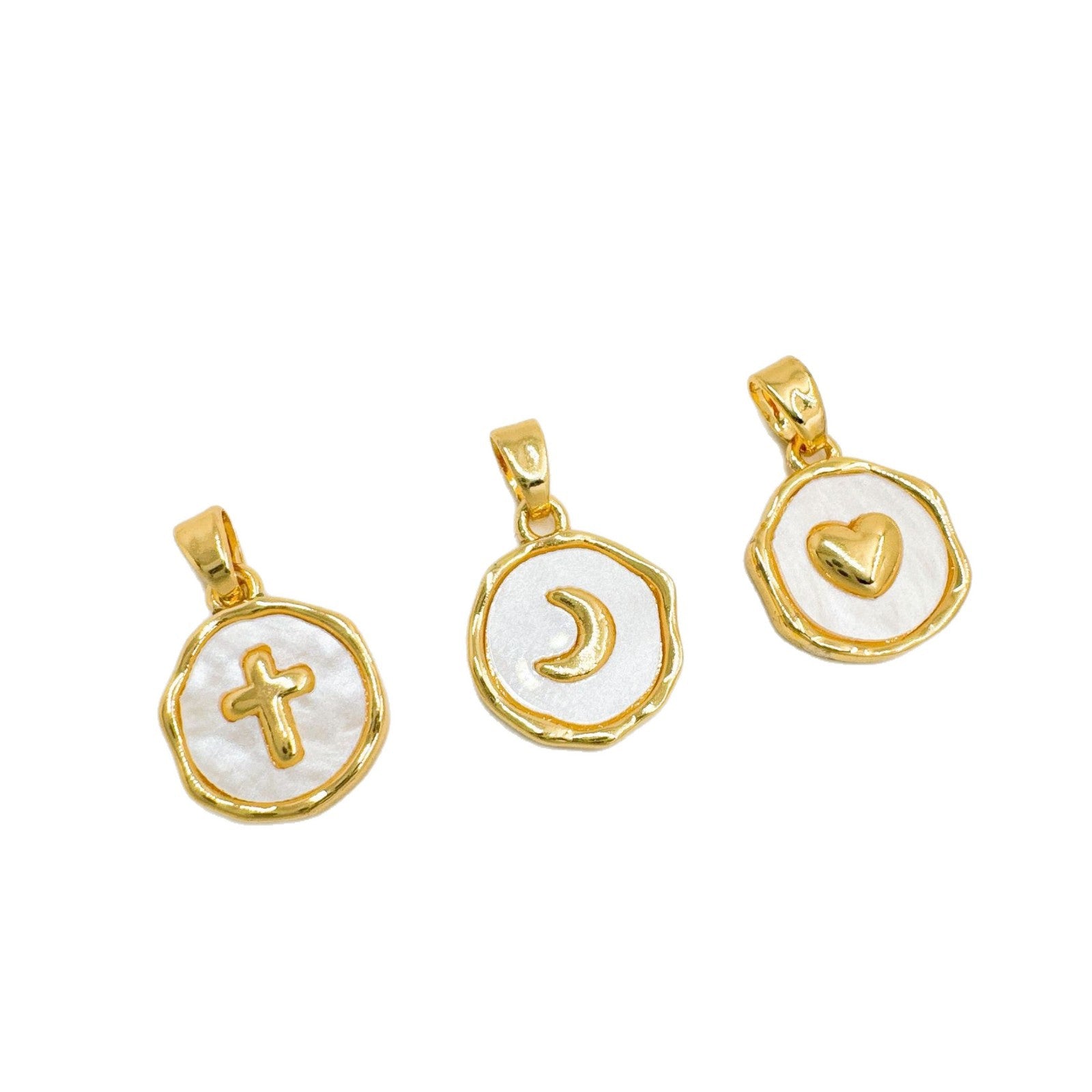 Wholesale Trendy Geometric Smiley Face Heart Fashion Necklaces Gold Plated Copper Jewelry for Boutique Resale