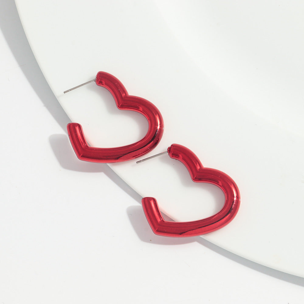 Wholesale Valentine's Day Red Acrylic Earrings
