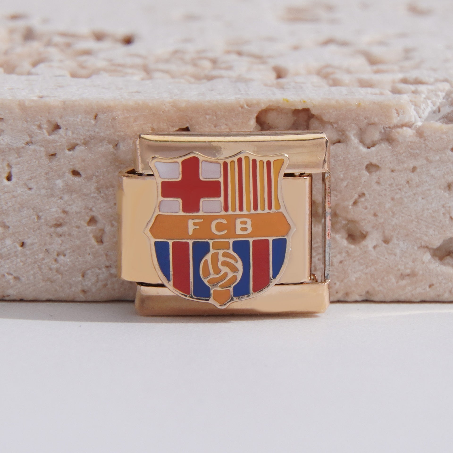 Wholesale 9mm Italian Charm Starter Bracelets DIY Real Madrid football club emblem Stainless Steel Composable Bracelet