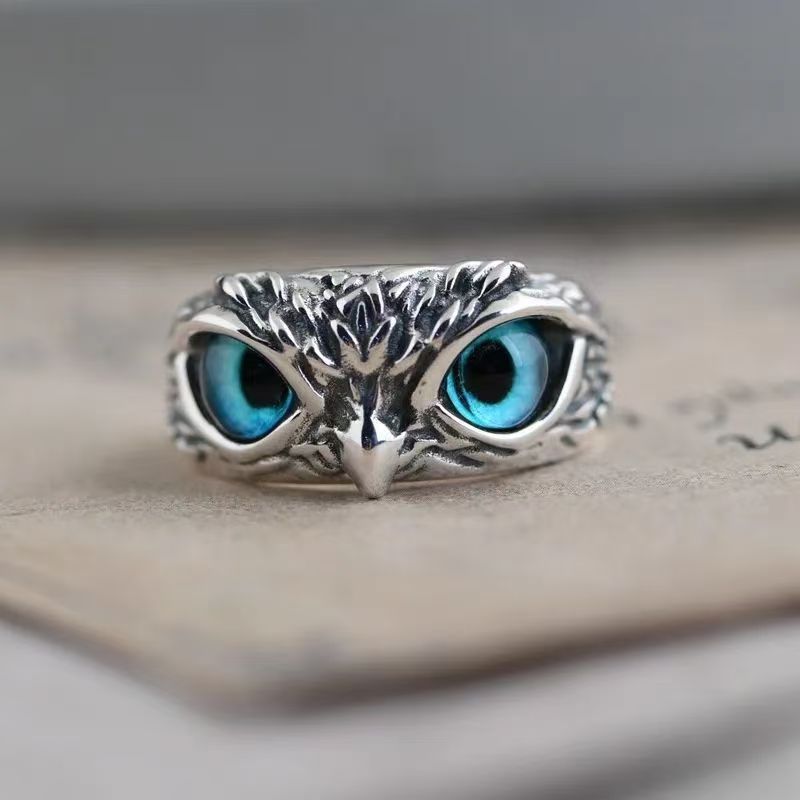 Wholesale Creative silver Owl Ring