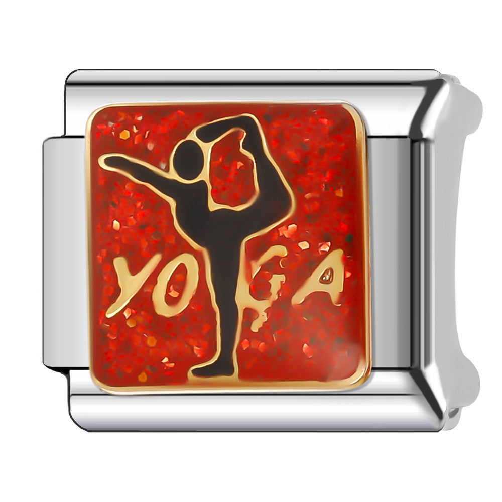 Wholesale Italian Charm Bracelet 9mm DIY Splicing Creative Pattern Stainless Steel Composable Bracelet