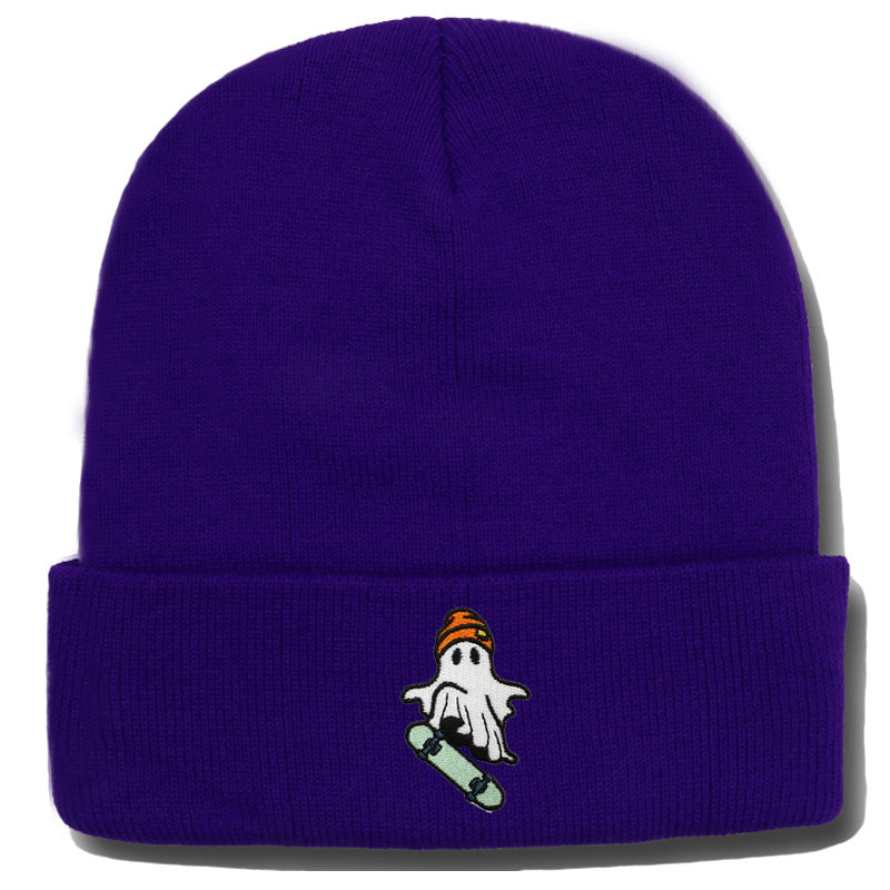 Wholesale Skateboarding Devil Embroidered Knitted Hat