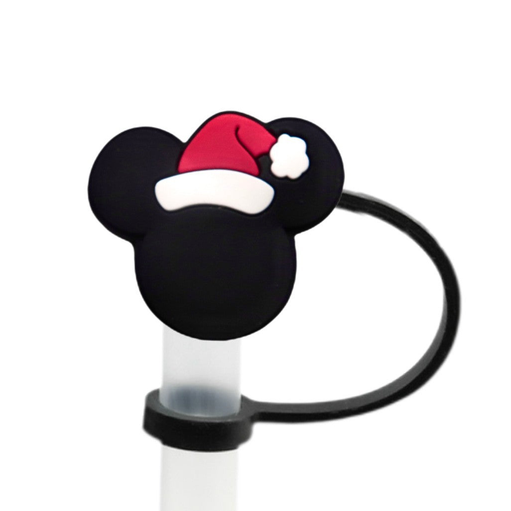 Wholesale 10pcs Christmas themed cartoons 8/ 10mm Straw Cover Straw Tube Cap