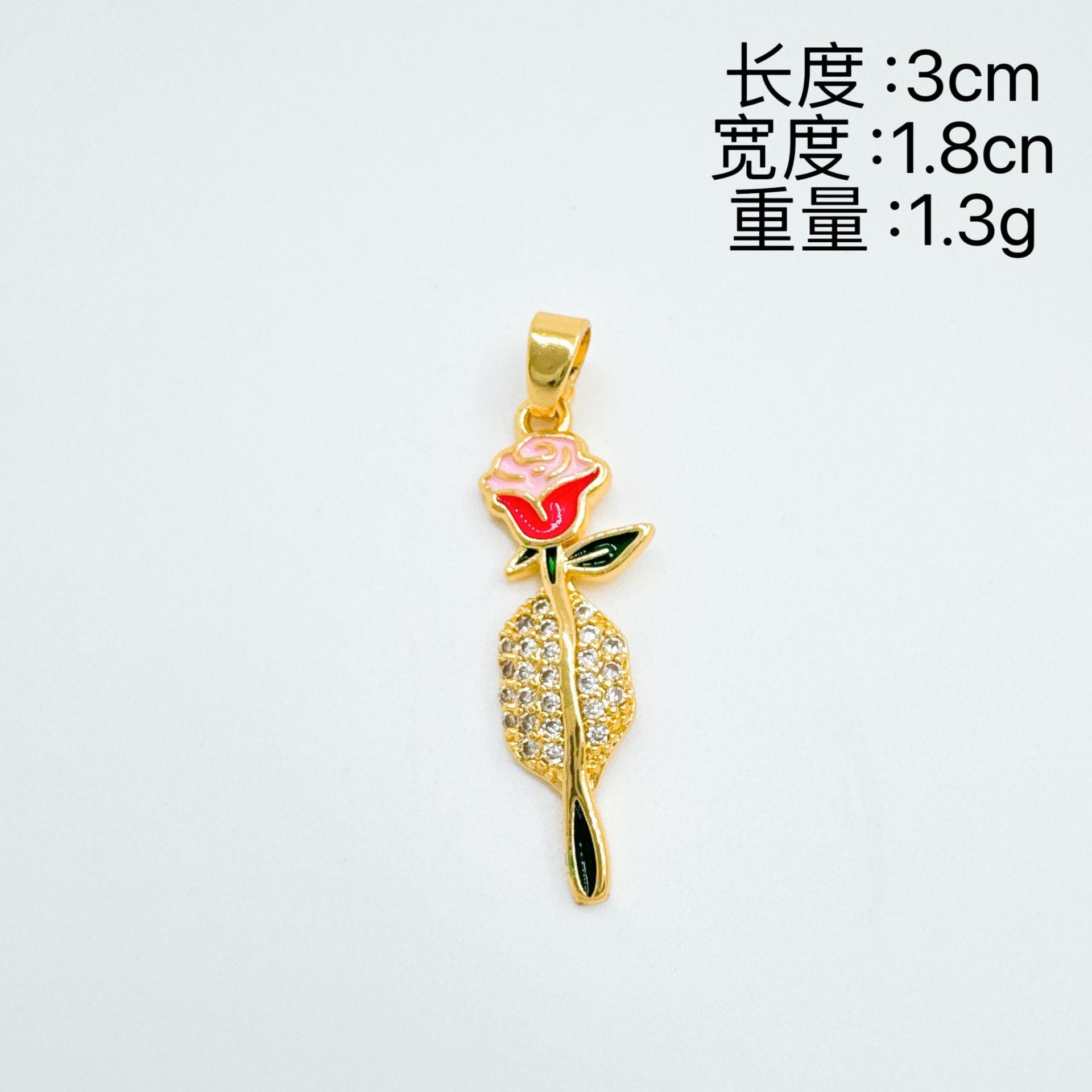 Wholesale Electroplated Copper Rose Flower Pendant Necklace,  Jewelry Accessory for Girls