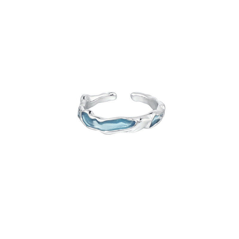 Wholesale  Irregular Plain Circle Heart Pendant Ring Opening Adjustable  Ring