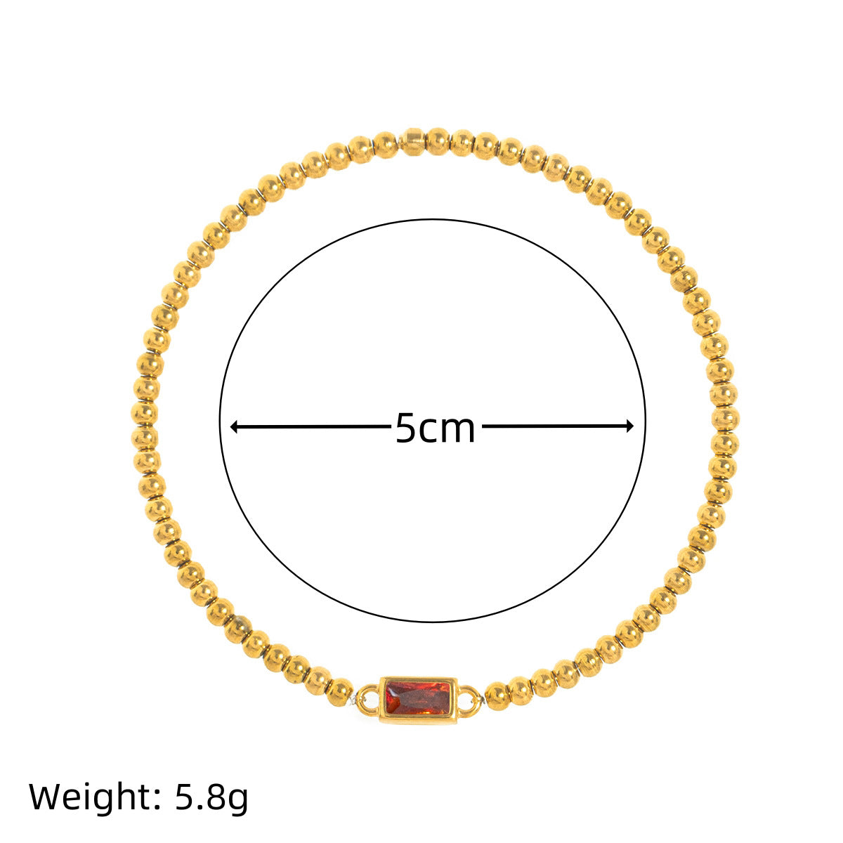Bracelet rond de pierre de naissance de naissance de luxe léger en gros de décembre