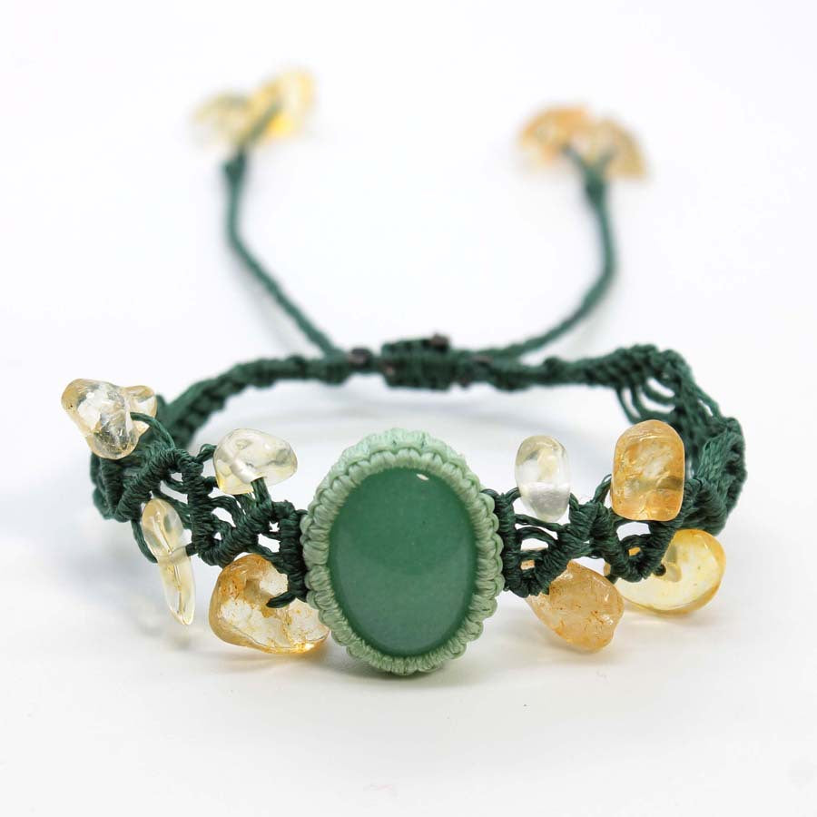 Wholesale Fashion Handmade Braided Crystal Bracelet Adjustable Gemstone Jewelry Gift For Couple Students Boutique Resale