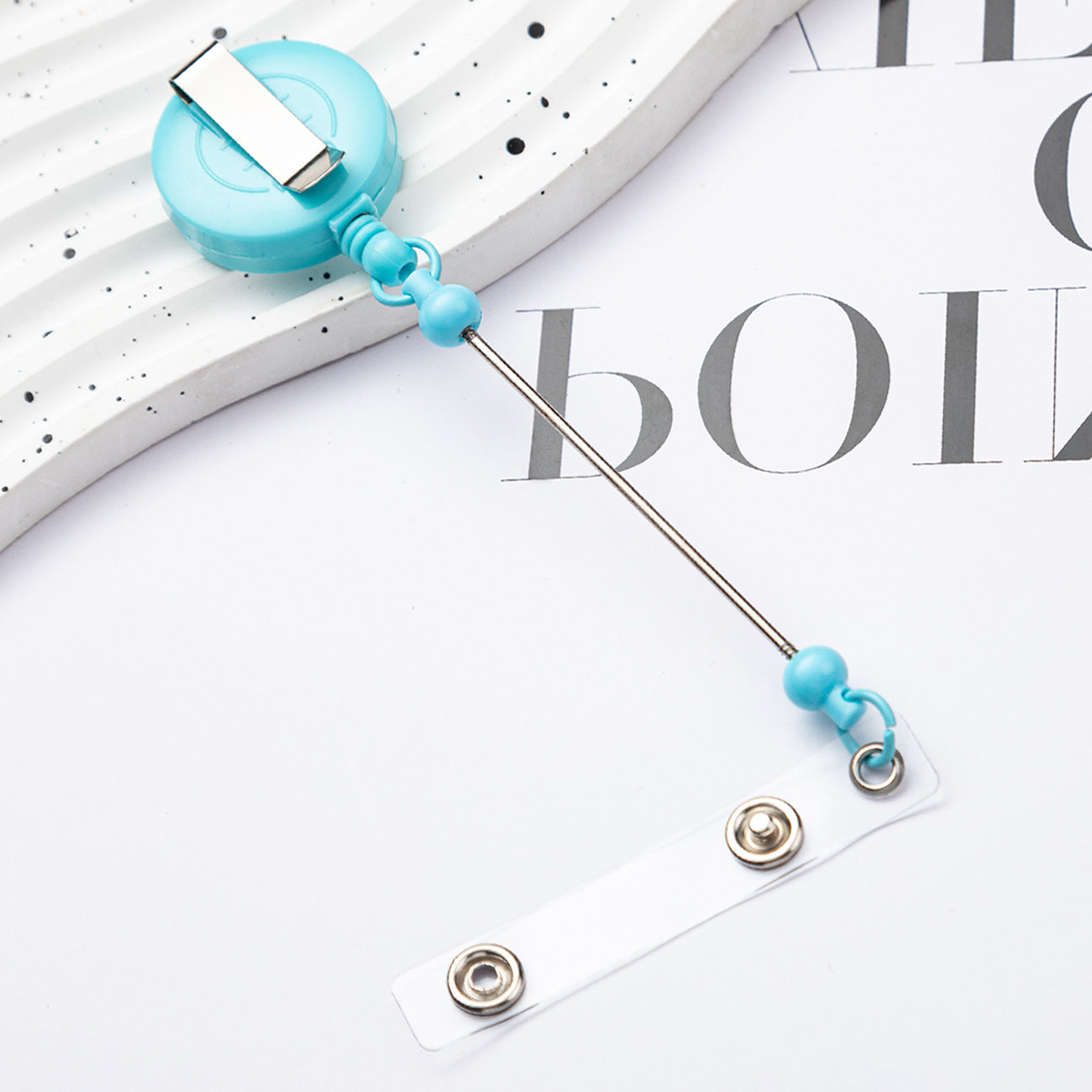 Wholesale Badge Reels Beadable Retractable Easy-Pull Button Badge ID Keychain ACC-KC-HuaH004