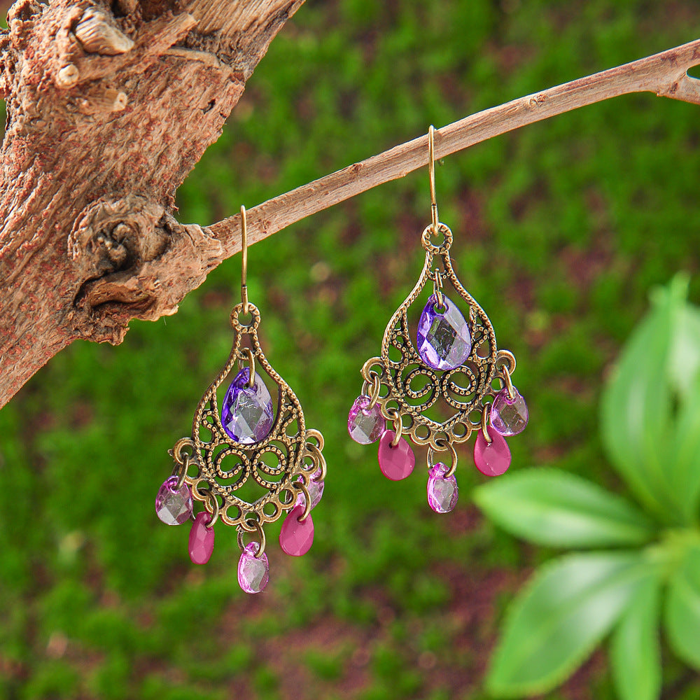 Wholesale Bohemian Tassel Earrings,  Handmade Beaded Alloy Earrings for Seaside Vacations,  Trendy Jewelry Accessory