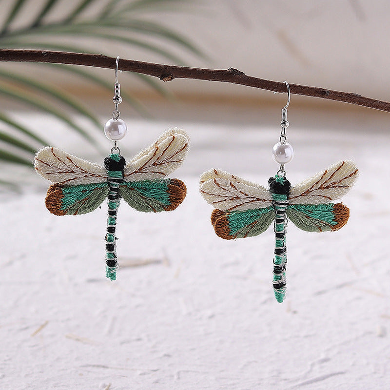 Wholesale Alloy retro Dragonfly earrings