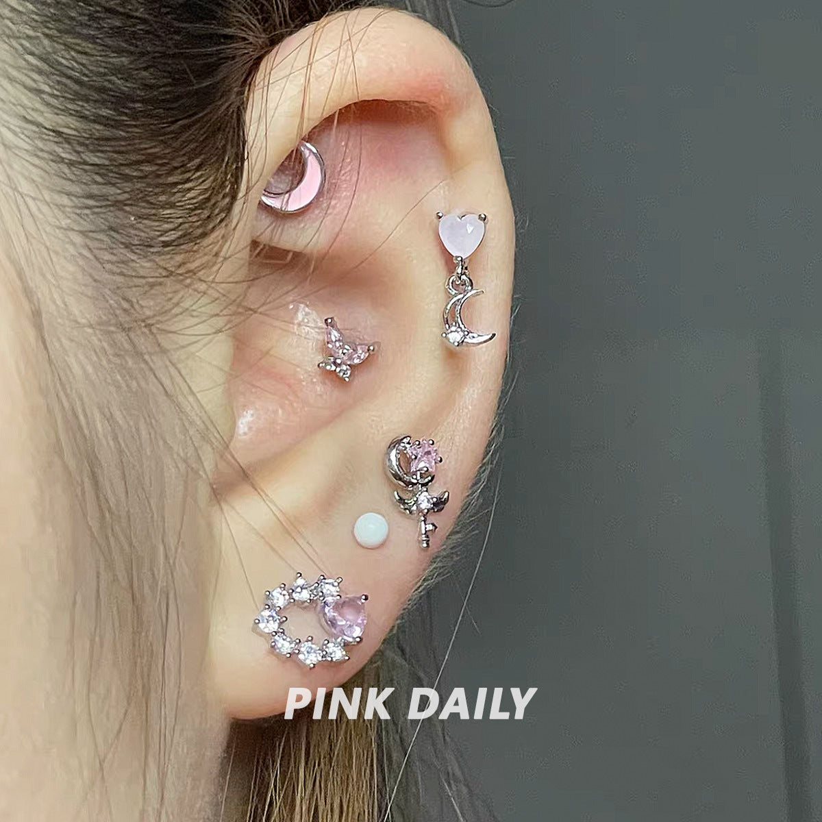 Wholesale Love Diamond Planet Titanium Steel  Earrings