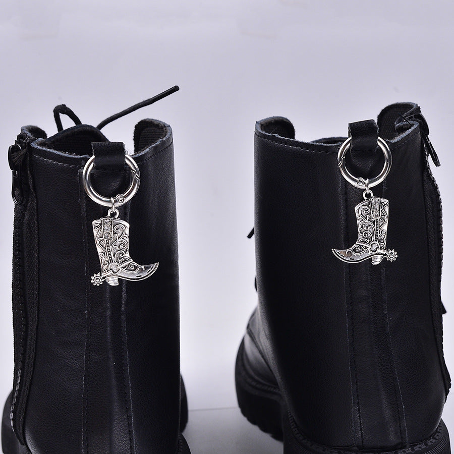 Wholesale  retro creative Western cowboy boot pendant  Shoes Charms