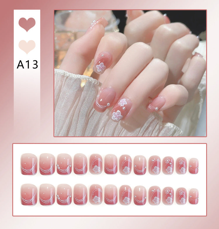 Wholesale 24 Pieces/box Diamond Butterfly Glitter Nail Art Press-on Nails Kits Nail Stickers ACC-NS-DiNa002