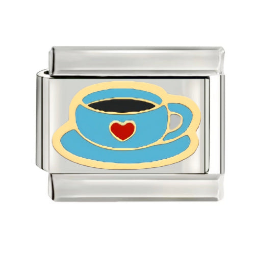 Wholesale 9mm Italian Charm Starter Bracelets DIY square Single Section Creative Stainless Steel Composable Bracelet