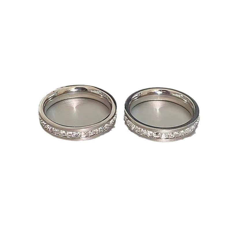 Wholesale Starry Sky Geometric Couple Ring Titanium Steel Trendy Fashion Accessory For Boutique Resale