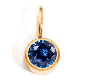 Wholesale Stainless steel birthday stone letter pendant