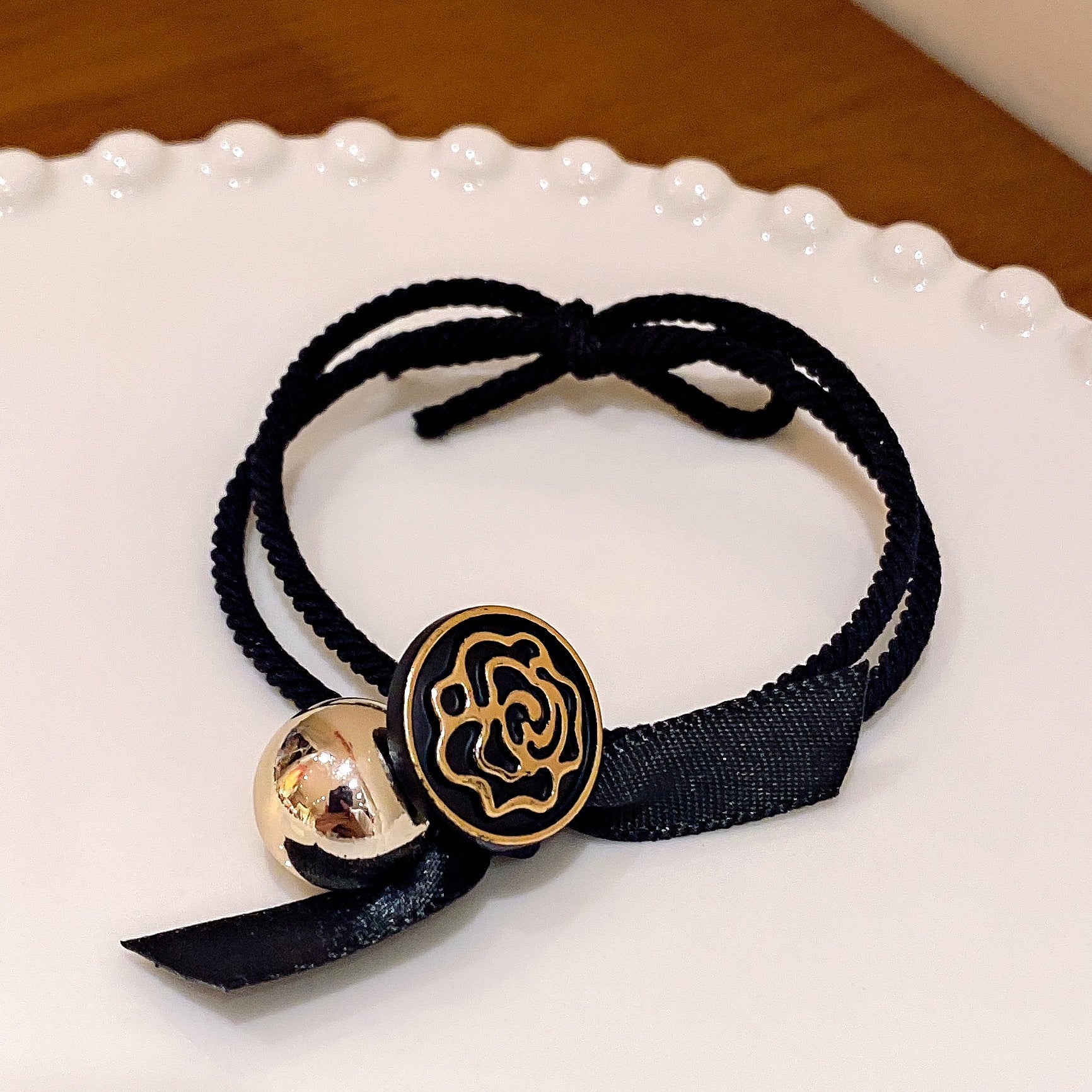 Wholesale Elegant Camellia Hair Scrunchies ACCVIP-HS-Huidi007