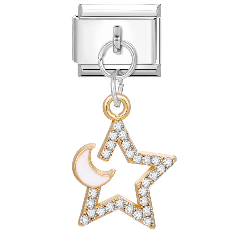 Wholesale Italian Charm Bracelet 9mm DIY Splicing Cute Creative Stainless Steel Composable Bracelet