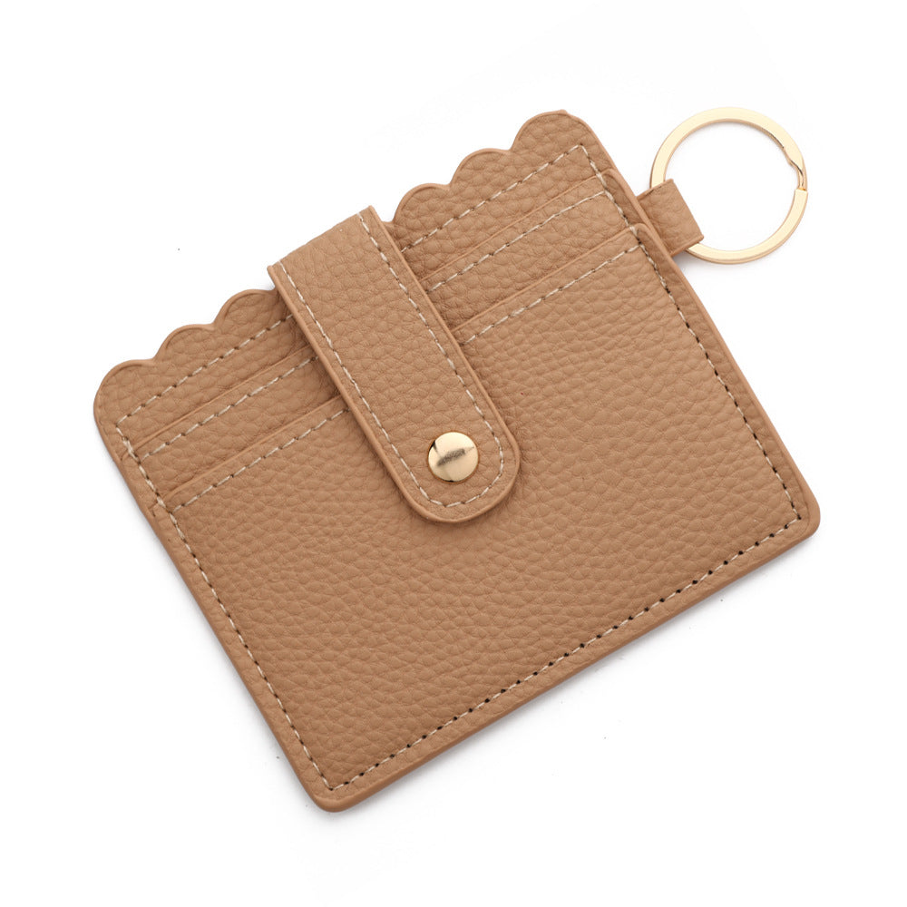 Wholesale Pu LeatherMultiple Card Slots Wristlet Keychain