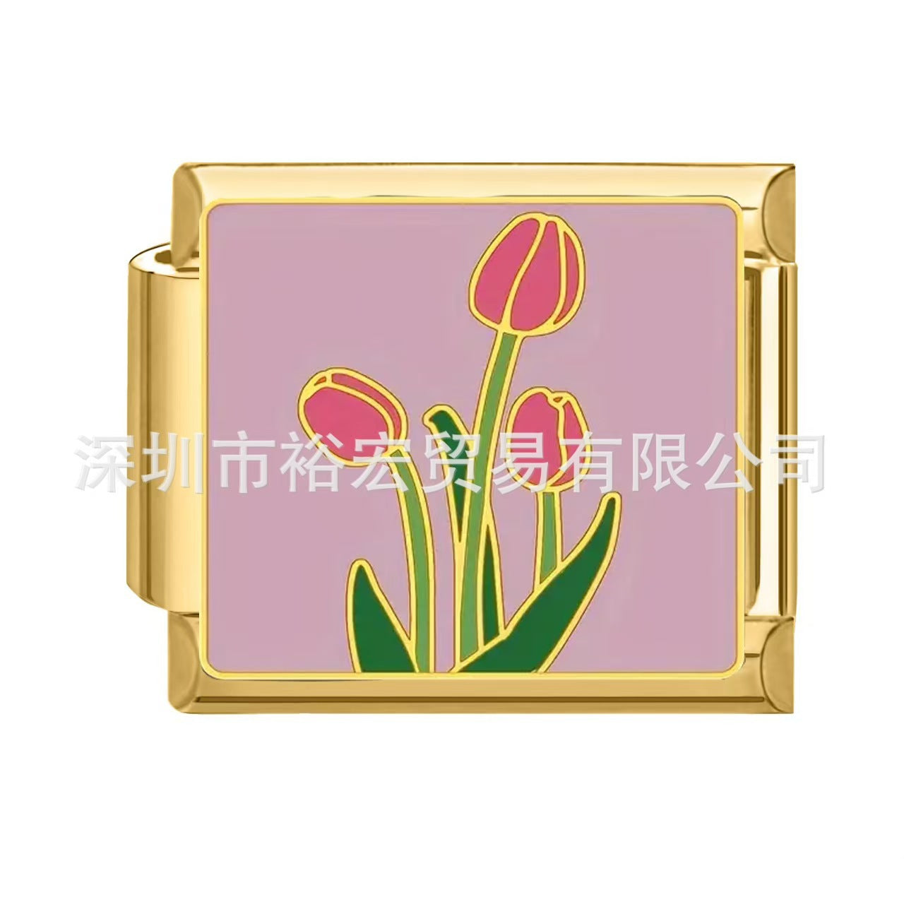 Wholesale Electroplated Stainless Steel Cartoon Food Charms Italian Bracelet DIY Supplies