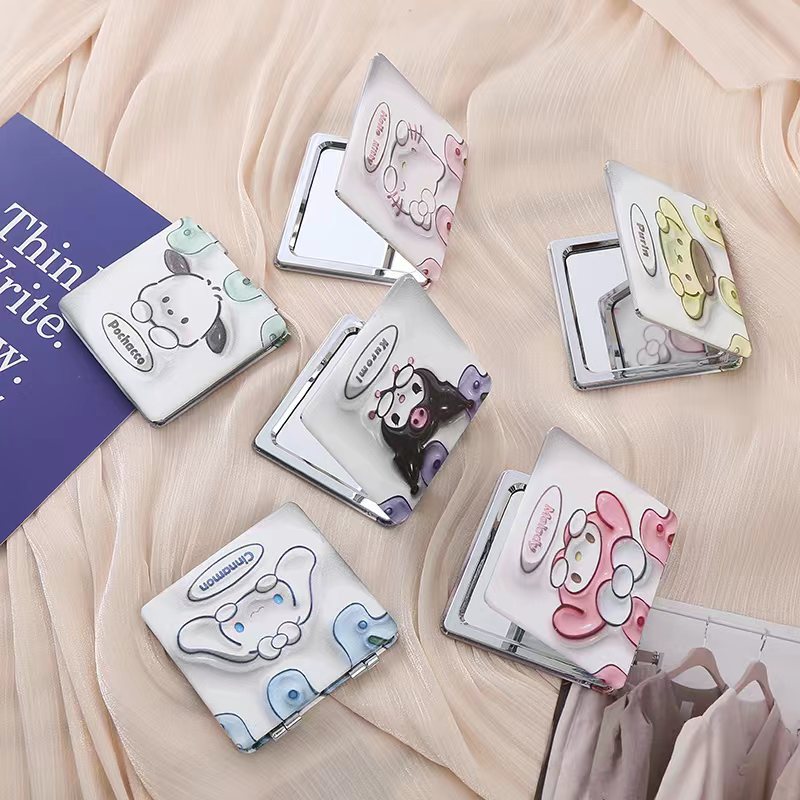Wholesale Cartoon Cute Foldable Portable Small Mirror Double-sided Mirror ACCVIP-MR-Haic005
