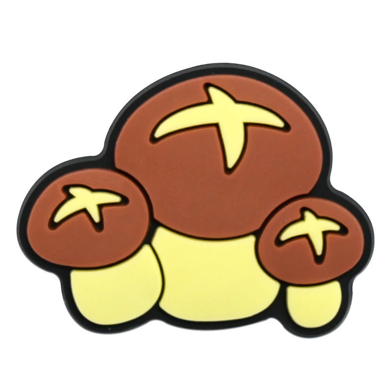 Wholesale   Random 100pcs Thanksgiving series PVC Soft Rubber Shoe Buckle Decoration